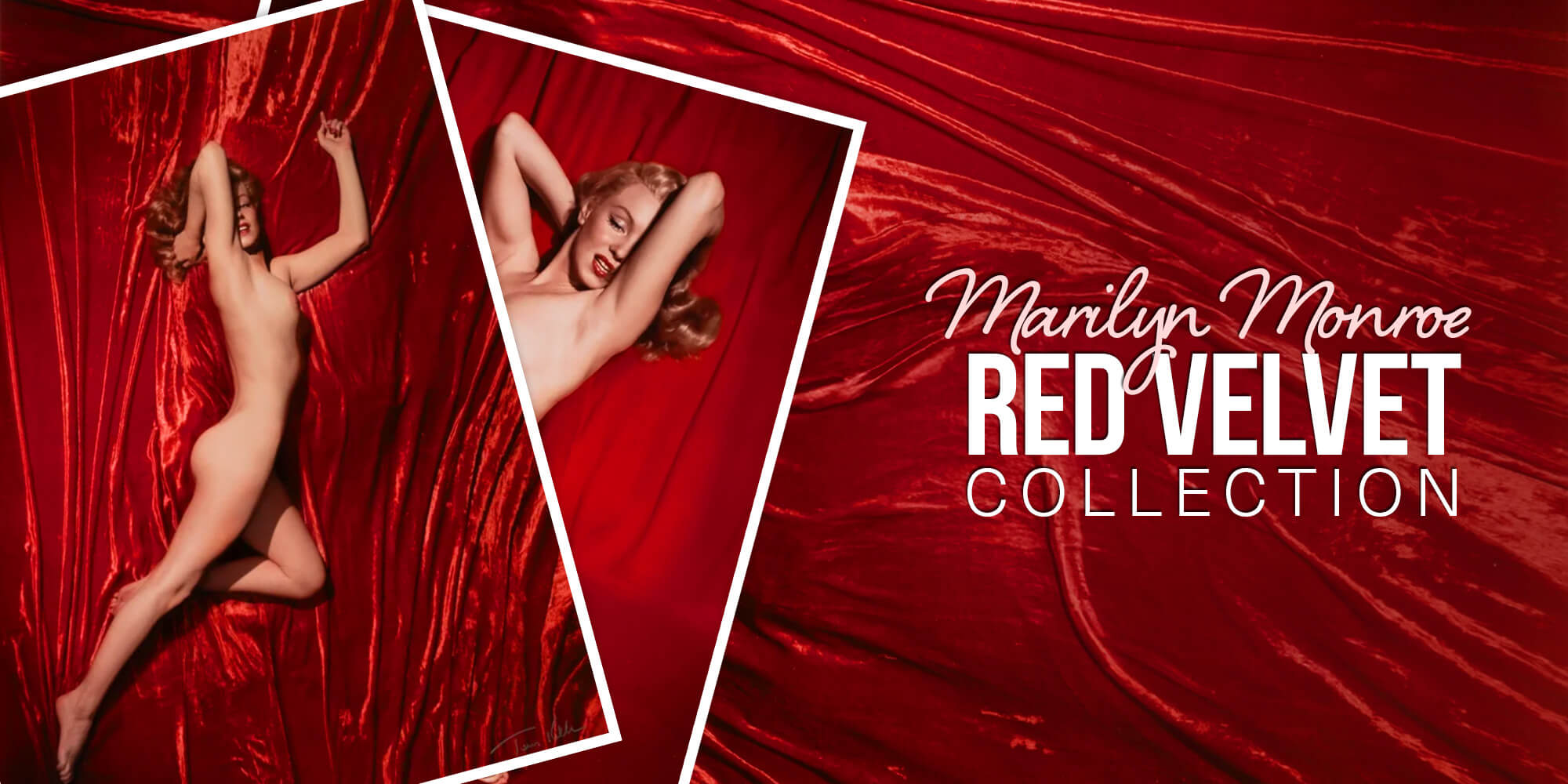 Marilyn Monroe Red Velvet Collection photographed by Tom Kelley